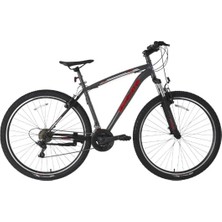 1001 Leon Erkek Dağ Bisikleti 48CM V 27.5 Jant 21 Vites Mat Gri Turuncu