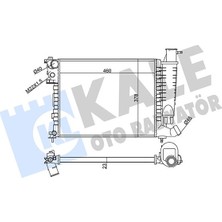 Kale 351815 Radyatör Al/mknk Xsara 1.4/1.6 97=>98-Zx 1.1-1.4 91=>-Peugeot 306 1301.J8-1301.J9-1301.TG-9624765480