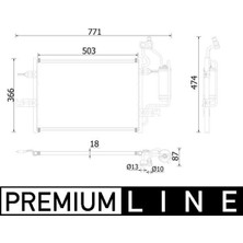 Mahle AC409000P Klima Radyatörü (Kondenseri) Opel Meriva A 1.3 Cdti 1.6 Turbo Z16LET 1.7 Cdti 03> 13148296-1850094
