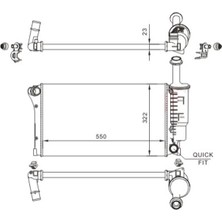 Oris Orıs MFI378023 Radyatör Fiat Panda 07>11 (Mekanik) (540X322X18) 51779915-51779916
