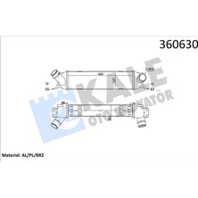 Kale 360630 Intercooler Hyundai H-1 2.5crdı 07>starex 2.5tcı 07>(At-Mt)[brazıng] [85MM] Turbo Radyatörü 281904A481