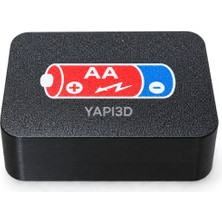 Yapı3D YAPI3D Aa Pil Saklama Kutusu Organizer Pil Düzenleyici Bölmeli Taşıma ve Muhafaza Kutusu Aa Pil Kabı