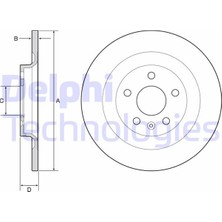 Delphi Delphı BG4966C Arka Fren Diski Volvo XC40 (536) (2017=>2021=> (Cap 302X 5 Bijon 16 Inç) 31471477-32300123