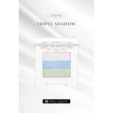 1001 Yumuşak Dokulu, Dökülme Yapmayan 3 Renkli Göz Farı Triple Shadow (22 Milky Lagoon) 22 Milky Lag