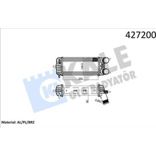 Kale 020CAC140 Turbo Radyatörü Ford Courier 14> 1.5 Tdci JT76 6K775 DA-JT76 6K775 Ba