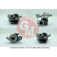 Gua 40614 Turbo Şarj Fiat Doblo 01> 1.9 Mjt Jtd 100BG 105BG 55191595-60801992-71723567