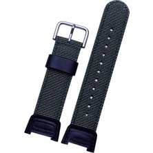 1001 Casio SGW100 Saat Uyumlu Haki Renk Kumaş Tekstil Saat Kordonu Kayışı SGW100