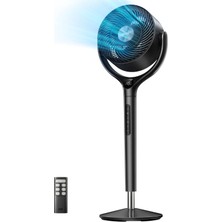 1001 Turbopoly Circulator Fan 362 Ayaklı Sessiz Hava Sirkülatörü Siyah