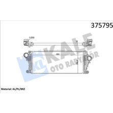Kale 375795 Opel Insignia B 1.5 17=> 1.6turbo 18=> [brazıng] [665X284.4X32] Turbo Radyatörü 84208076-84208091