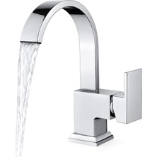 Sardıcı Şelale Lavabo Bataryası Krom Çift Su Girişli 5 Yıl Garantili