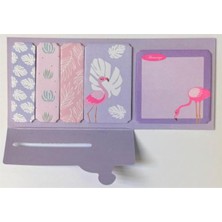1001 Yapışkanlı Not Kağıdı Set Flamingo Temalı 20X5 Yaprak 50X50MM