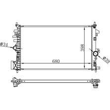 Oris Orıs BOP568016 Radyatör Brazing Insignia-Saab 9-5 1.6-1.8 08=>(AC+MEK)(680X398X16) 1300292-13241726