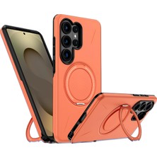 1001 [mag-Forge] Samsung Galaxy S25 Ultra Için Kılıf 360° Dönebilen Standlı [magsafe ile Uyumlu] S2