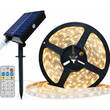 1001 Forlfe 10 Metre Güneş Enerjili LED Şerit Işık, 20W 320 Lümen, IP65 Su Geçirmez, 8 Modlu Uzakt