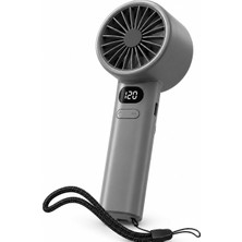 1001 16CMX6CM Mini Küçük El Fanı Taşınabilir Şarjlı Dijital Göstergeli Ayarlanabilir 120 Hız Ka
