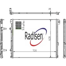 Radisen Radısen Rr 606979 Radyatör Crafter 30.35.50 (2017) Man Tge 3.140 (2017) Brazed 720X628X16 2N0121212B-RR606979