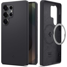 1001 Galaxy S25 Ultra ile Uyumlu Magnet Kılıf Silicone Fit Mag Fit Kaymaz Silikon Siyah Kapak - ACS0901