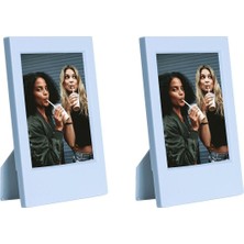 1001 Mini Film Uyumlu Mavi 2'li Klasik Fotoğraf Çerçeve Seti