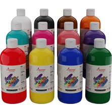 1001 Tüm Renkler Akrilik Boya 12'li Set 12X500 gr