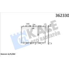 Kale 362330 Radyatör Nissan X-Trail II(T31)2.0(4X4)2.5(4X4)07<13(AT-MT)[BRAZING][450X688X16]SU Radyatörü 88X16]SU Radyatörü 21400JG300-21400JG45B-21400JG40A