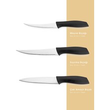 1001 Schafer Quick Chef Bıçak Seti 3 Parça-Siyah