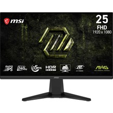 1001 24.5" Mag 255F X24, Gaming Monitör, Fhd, 16:9, Flat, Rapid Ips, 240Hz, 0.5ms (Gtg Min.), Adaptive-S