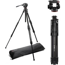 1001 500X Video Kafası, Hibrit One Tripod Ile, Fotoğraf ve Video Kiti, 5 kg Taşıma Kapasitesi, Tesviy