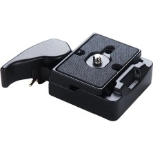 1001 Qr-02 323 Tip Quick Release Plaka Adaptörü – Alüminyum Gövde, 1/4” Üst Vida, 3/8” Alt Gir