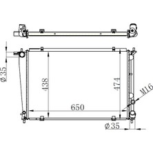 Oris Orıs BHY019026 Radyatör Brazing (Kalin Tip) Hyundai Starex 2.5 Td (650X438X26) (Mek.) 253104A100-253104A110