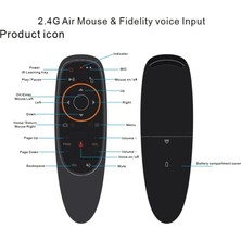 1001 Android Tv Box Kumandası 2.4g Kablosuz Air Mouse 6 Eksenli Jiroskop Akıllı Pc Android Dizüstü P