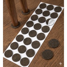 1001 Smartizi Yuvarlak Yapışkanlı Mobilya Altlığı (24 Adet x 2.5 Cm) - Standart Boy Çizilmez ve Se