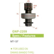 Genon 2209 Mars Dislisi (UMD-5766) 8 Dıs Daewoo Damas Ters Freze ZEN-0854-MT-137