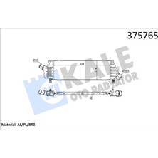 Kale 375765 Intercooler Nissan MICRA(K12)1.5DCI 03<10 [brazıng] [523X174X30] Turbo Radyatörü 14461BC400