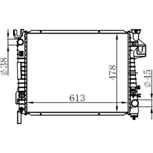 Oris Orıs BGM052026 Radyator Brazing MT(613X478X26)DODGE Pickup 2002+ 69018 52028830AE-52028830AG
