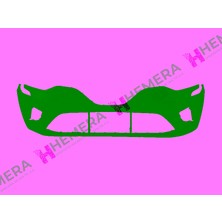Pulo P1-Rc9-P Tampon Ön Sisli Mat Siyah Sensör Delikli Renault Clio V 2020> 620228966R