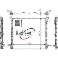Radisen Radısen Rr 606982 Radyatör Crafter 30.35.50 (2017) Man Tge 3.140 (2017) Brazed 718X665X22 2N0121253C-2N0121253A-RR606982