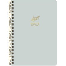 1001 Write For A Start A5 Çizgili Spiralli Defter Mavi