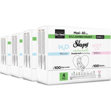 1001 Natural Double Soft Avantajlı Mega Paket Bebek Bezi 4 Numara Maxi 240 Adet
