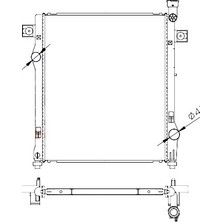 Oris Orıs BGM903026 Radyator Brazing A/M(505X608X26)DODGE Nitro 2.8 Crdi 2007+ 505X608 68003966AA-68003966AC
