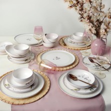 Esranın Dünyası Purple Bloom Nordıc Yemek Takımı 24 Parça 6 Kişilik 22431-32