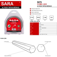 Sara S879 3,3 mm × 40 M Altıgen Tırpan Misinası