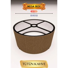 My Best Store Tütün Kahve Lambader Başlığı 35 cm Mega Boy