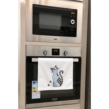 Valerine Life El Kurulama Havlusu 30X50CM Mutfak, Fırın Için Pamuklu Emici Mavi Mırmır