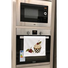 Valerine Life El Kurulama Havlusu 30X50CM Mutfak, Fırın Için Pamuklu Emici Damalı Kek