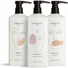 Siyah Kapaklı Corlue 18 Şampuan + Saç Kremi + Duş Jeli 360 ml