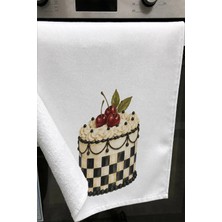 Valerine Life El Kurulama Havlusu 30X50CM Mutfak, Fırın Için Pamuklu Emici Krema Şöleni