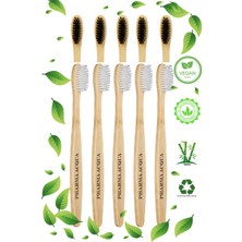 Pharma Acqua 10 Lu Set -5 Adet Beyaz 5 Adet Siyah Bambu Diş Fırçası