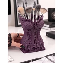 Toynetic Gotik Korse Tasarımlı Makyaj Fırçalığı – Makyaj Organizeri – Fırçalık ve Makyaj Malzemesi Organizeri
