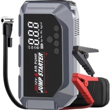 Esranın Dünyası Coverzone Çok Fonksiyonlu Akü Takviye Cihazı ve Hava Kompresörü | 12V Araç Jump Starter, Dijital Lastik Şişirme, LED Işık & Sos, Powerbank, Taşınabilir Acil Durum Seti | K3