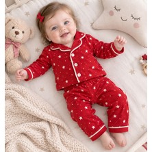 Emsta Baby Yıldız Desenli Uzun Kollu Bebek Pijama TAKIMI-%100